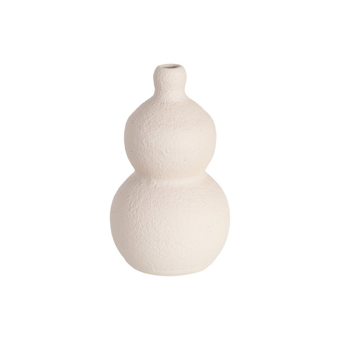 Jarrón Blanco Cerámica Decoración 21 X 21 X 30 cm Jarrón Blanco Cerámica Decoración 21 X 21 X 30 cm