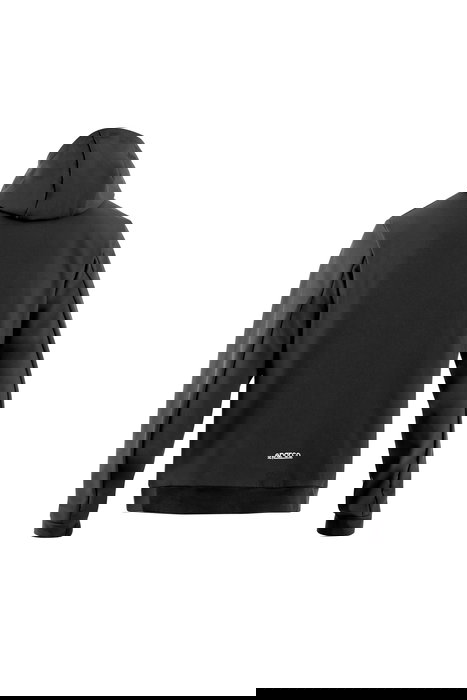 Sparco SBMJ0004B0K012XL Chaqueta Softshell con Capucha Ligera de Entretiempo Repelente al Agua con Forro Polar Talla XXL Bk