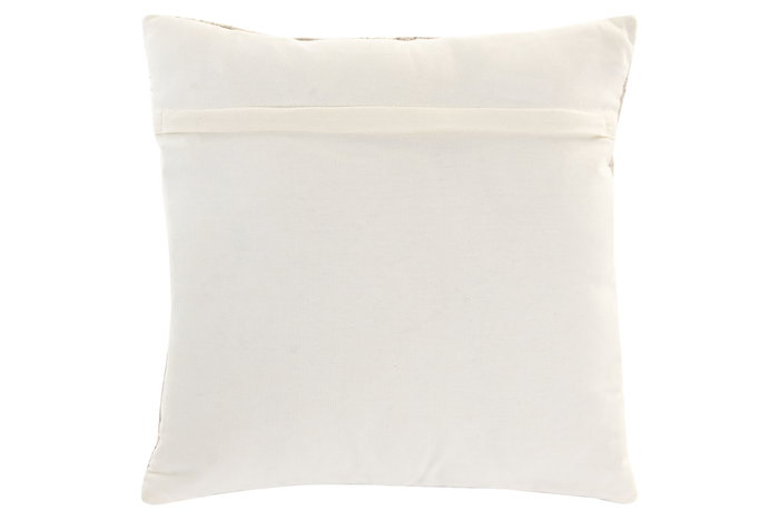 DKD Home Decor Cojín de Algodón Bordado a Mano Crudo 45x45 cm