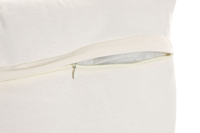 DKD Home Decor Cojín de Algodón Bordado a Mano Crudo 45x45 cm