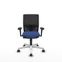 PIQUERAS Y CRESPO Silla de oficina Yunquera con mecanismo Sincro/Traslack, Azul marino y Negro