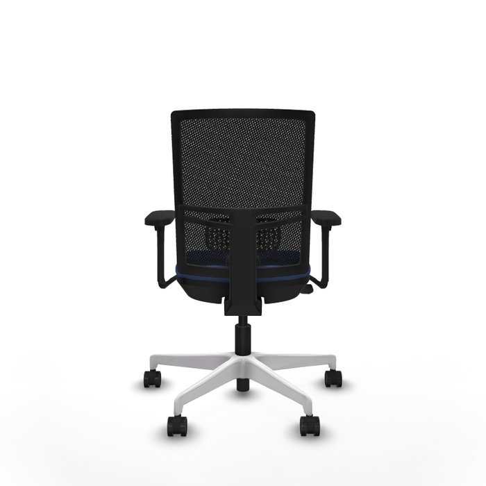 PIQUERAS Y CRESPO Silla de oficina Yunquera con mecanismo Sincro/Traslack, Azul marino y Negro