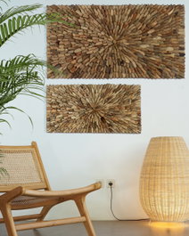 DKD Home Decor Decoracion Pared Mediterraneo Natural 10 x 60 x 120 cm Madera