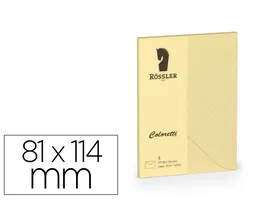 Rossler coloretti Sobre C7 Color Marron Arena 81x114 mm Pack 5 Unidades 80gr/m2