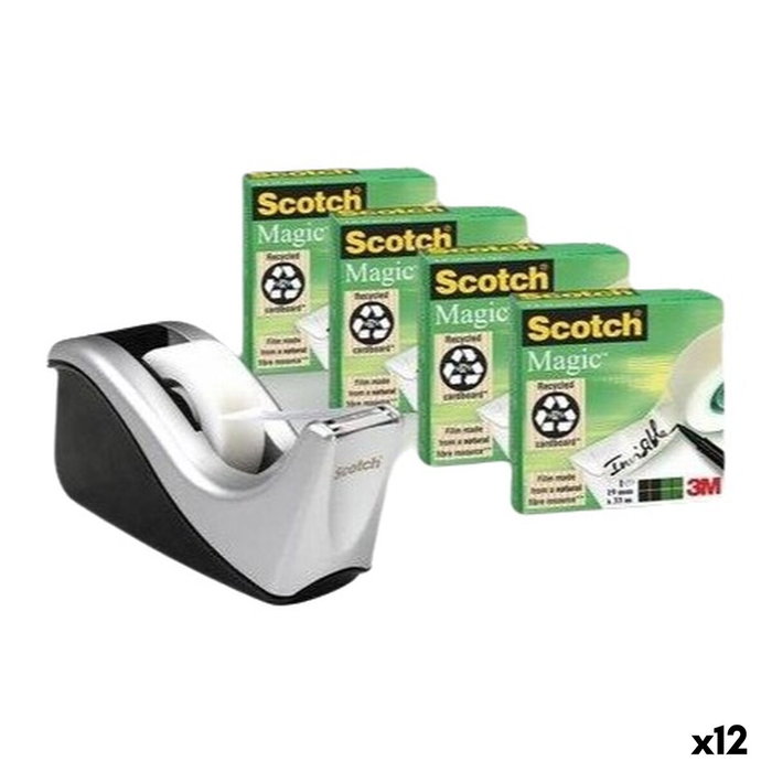 Portacelo Scotch C60 Negro Gris Cinta Adhesiva x 4 (12 Unidades ...