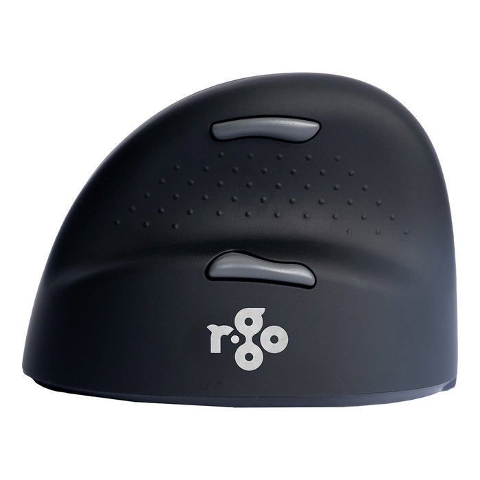 R-Go Tools RGOHELELAWL Ratón Ergonómico Vertical para Zurdos, Negro y Plata