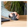 R-Go Tools RGOHELELAWL Ratón Ergonómico Vertical para Zurdos, Negro y Plata