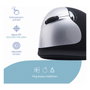 R-Go Tools RGOHELELAWL Ratón Ergonómico Vertical para Zurdos, Negro y Plata