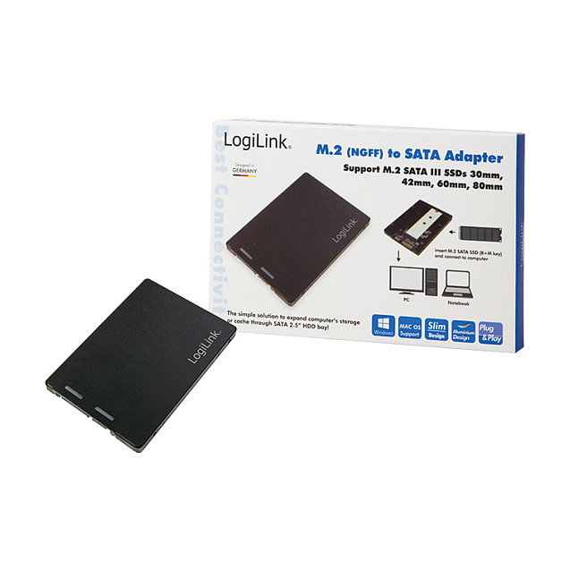 LogiLink AD0019 Adaptador M.2 (NGFF) a Marco de Instalación SATA LogiLink AD0019 Adaptador M.2 (NGFF) a Marco de Instalación SATA