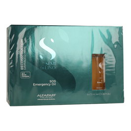 Alfaparf Semi di Lino Reconstruction Aceite SOS Emergencia Tratamiento Reparador Intensivo Cabello Dañado 6 x 13 ml