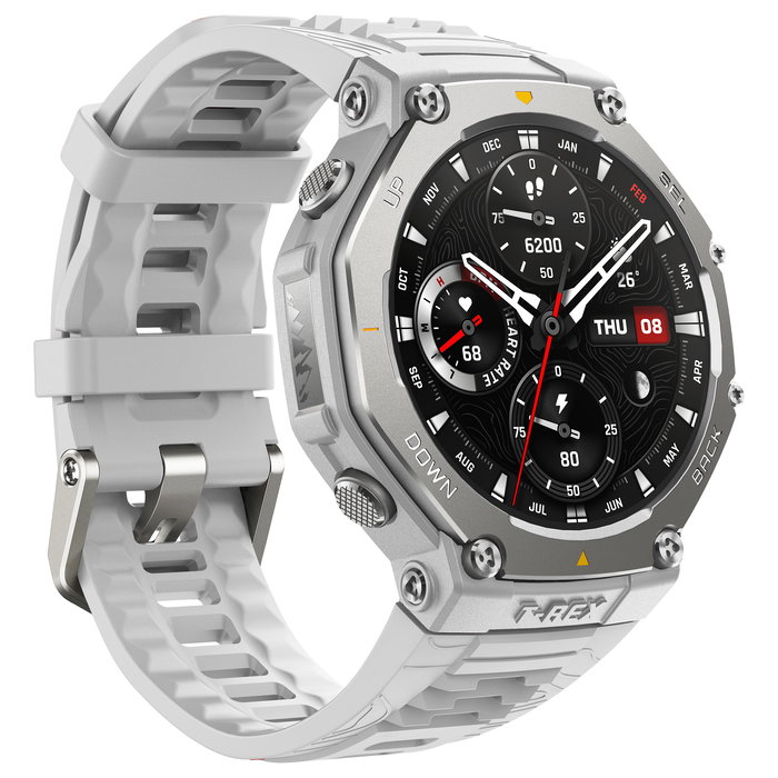 Amazfit T-Rex 3 48.5 mm Reloj Inteligente para Deportes HYROX-Modus con GPS, AMOLED 1.5", 10 ATM, 32 GB, Haze Gray