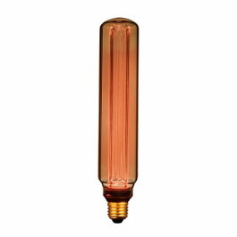 Fbright Bombilla LED T60 Decorativa Tubular Ámbar E27