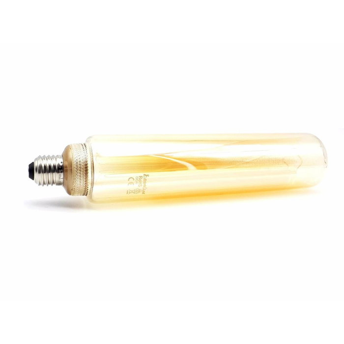 Fbright Bombilla LED T60 Decorativa Tubular Ámbar E27