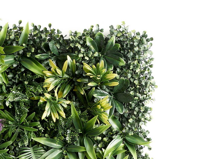 Ibergarden Jardín Vertical Hoja Morada Amarilla 54x54x3 cm Plástico Verde Amarillo Morado (Set de 10)