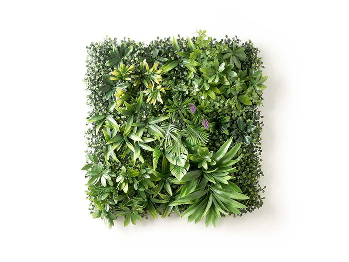 Ibergarden Jardín Vertical Hoja Morada Amarilla 54x54x3 cm Plástico Verde Amarillo Morado (Set de 10)