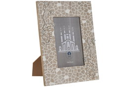 DKD Home Decor Set de 4 Marcos de Fotos 10x15 MDF Salamandra Natural