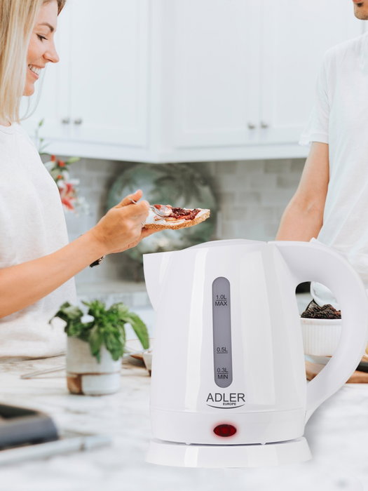 Adler AD 1272 Hervidor Eléctrico Blanco 1,0 L Adler AD 1272 Hervidor Eléctrico Blanco 1,0 L