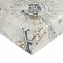 Sábana Bajera Harry Potter Blanco Beige Dorado Cama de 90