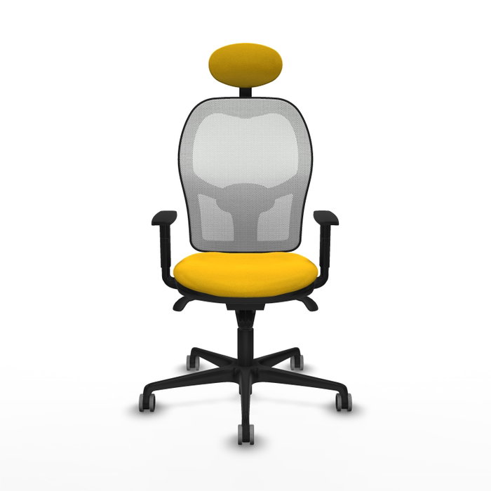 PIQUERAS Y CRESPO Silla de oficina Jorquera con mecanismo Sincro, Amarillo y Blanco PIQUERAS Y CRESPO Silla de oficina Jorquera con mecanismo Sincro, Amarillo y Blanco