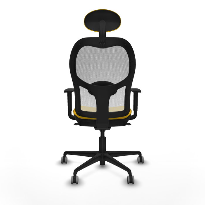 PIQUERAS Y CRESPO Silla de oficina Jorquera con mecanismo Sincro, Amarillo y Blanco PIQUERAS Y CRESPO Silla de oficina Jorquera con mecanismo Sincro, Amarillo y Blanco