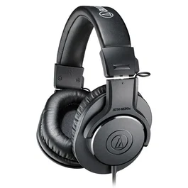 Audio-Technica ATH-M20X Auriculares Cerrados Diadema Profesionales para Música, Alámbricos, Negro, 3 m, 40 mm, Circumaural, 15-20000 Hz