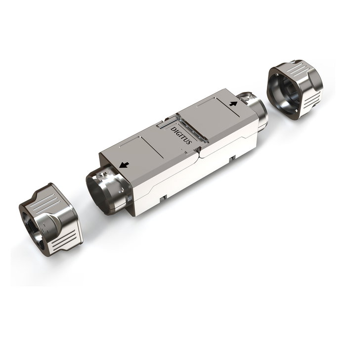Digitus Acoplador de conexión RJ45 CAT 6A para campo, 500 MHz, Acero Inoxidable, Código: CAT-Verbinder