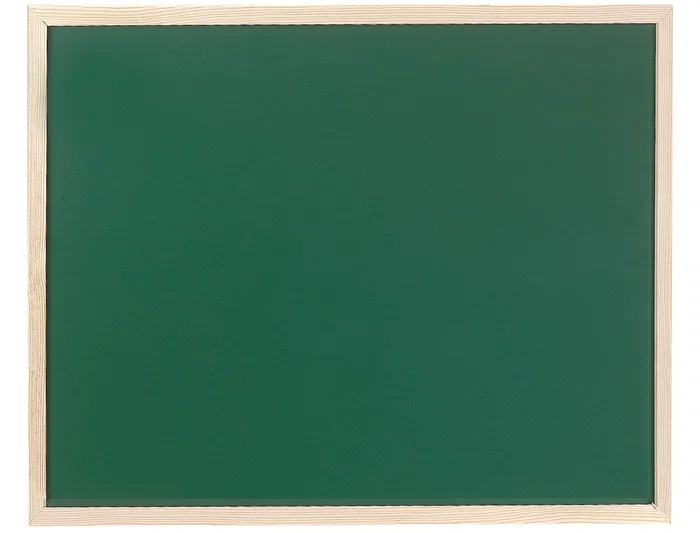 Q-connect Pizarra Verde Lacada para Tiza 90x60 cm Sin Repisa, Marco de Madera de Pino