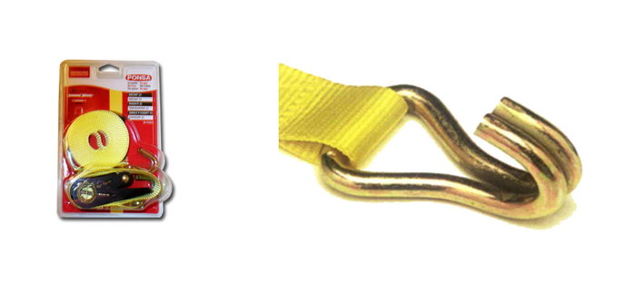 Ponsa Ratchet 25mm 4,5+0,5m con Gancho Cerrado Ponsa Ratchet 25mm 4,5+0,5m con Gancho Cerrado