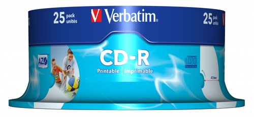 Verbatim CD-R AZO 700MB 52x Imprimible 25 unidades Verbatim CD-R AZO 700MB 52x Imprimible 25 unidades