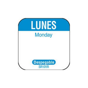Etiquetas Rollo 1000 Unid-Lunes Etiquetas Rollo 1000 Unid-Lunes