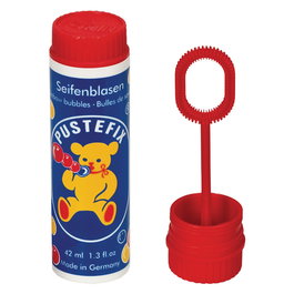 PUSTEFIX Klassik - Lote de 1 x Pompas de Jabón con Varita Mágica, Burbujas Gigantes, Botella 42ml, Multicolor, Juguete para Niños a Partir de 4 Años (DAM 4869210)