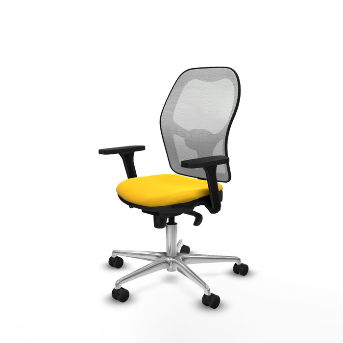 PIQUERAS Y CRESPO Silla de oficina Jorquera con mecanismo Sincro, Amarillo y Blanco PIQUERAS Y CRESPO Silla de oficina Jorquera con mecanismo Sincro, Amarillo y Blanco
