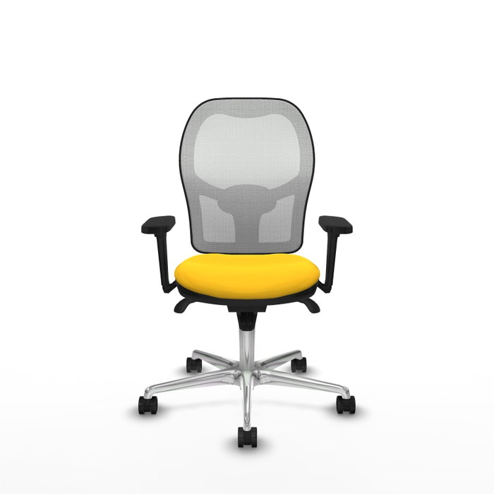 PIQUERAS Y CRESPO Silla de oficina Jorquera con mecanismo Sincro, Amarillo y Blanco PIQUERAS Y CRESPO Silla de oficina Jorquera con mecanismo Sincro, Amarillo y Blanco
