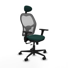 PIQUERAS Y CRESPO Silla de oficina Jorquera Verde botella/Gris con mecanismo Sincro/Traslack