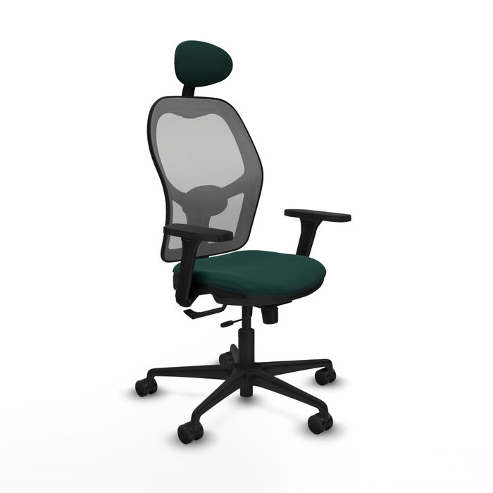 PIQUERAS Y CRESPO Silla de oficina Jorquera Verde botella/Gris con mecanismo Sincro/Traslack PIQUERAS Y CRESPO Silla de oficina Jorquera Verde botella/Gris con mecanismo Sincro/Traslack
