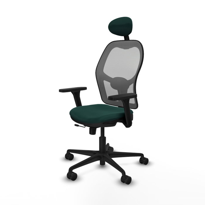 PIQUERAS Y CRESPO Silla de oficina Jorquera Verde botella/Gris con mecanismo Sincro/Traslack PIQUERAS Y CRESPO Silla de oficina Jorquera Verde botella/Gris con mecanismo Sincro/Traslack