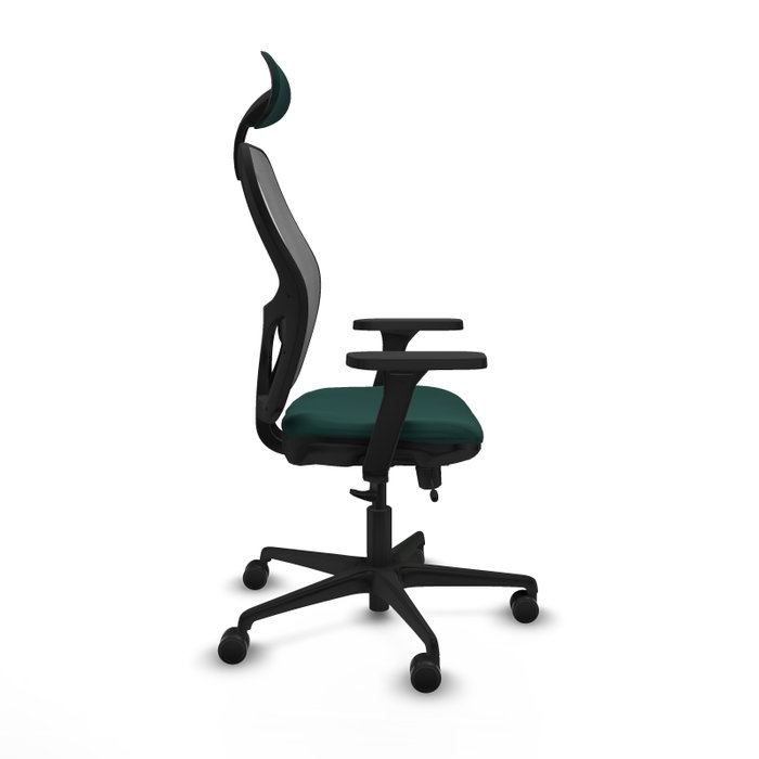 PIQUERAS Y CRESPO Silla de oficina Jorquera Verde botella/Gris con mecanismo Sincro/Traslack PIQUERAS Y CRESPO Silla de oficina Jorquera Verde botella/Gris con mecanismo Sincro/Traslack