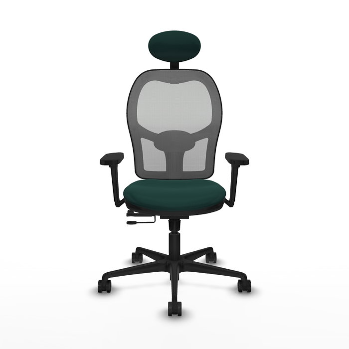 PIQUERAS Y CRESPO Silla de oficina Jorquera Verde botella/Gris con mecanismo Sincro/Traslack PIQUERAS Y CRESPO Silla de oficina Jorquera Verde botella/Gris con mecanismo Sincro/Traslack