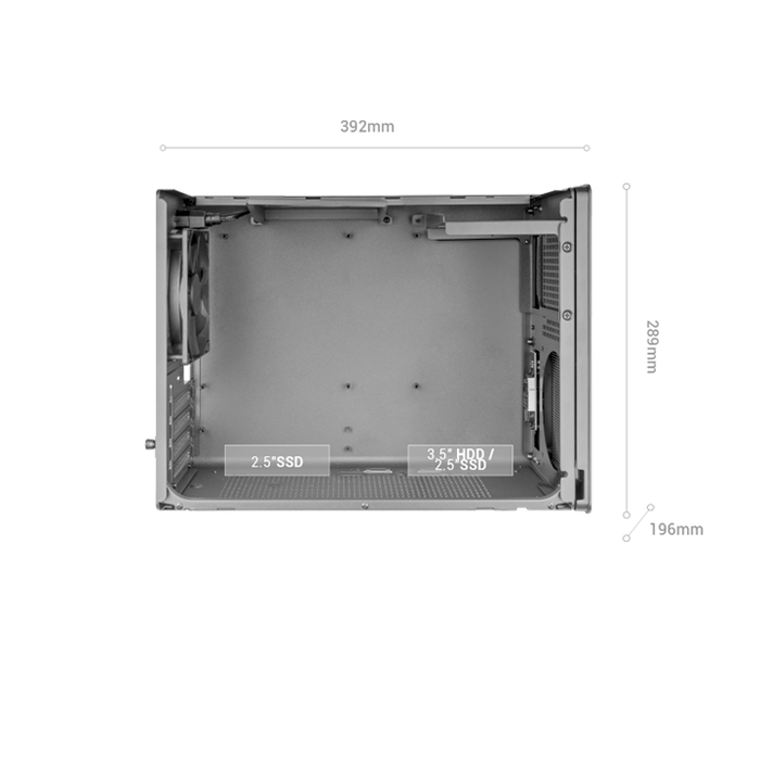 Mars Gaming MCXPS - Caja de Ordenador Gaming Micro-ATX, Lateral de Cristal Templado, Panel Frontal Total Mesh, Compatible con GPU de 310mm, 4 Ranuras, Negro