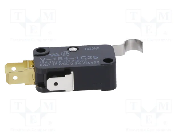 Aratas (Formerly Omron Components) Microconmutador SNAP ACTION SPDT 15A/250VAC Aratas (Formerly Omron Components) Microconmutador SNAP ACTION SPDT 15A/250VAC
