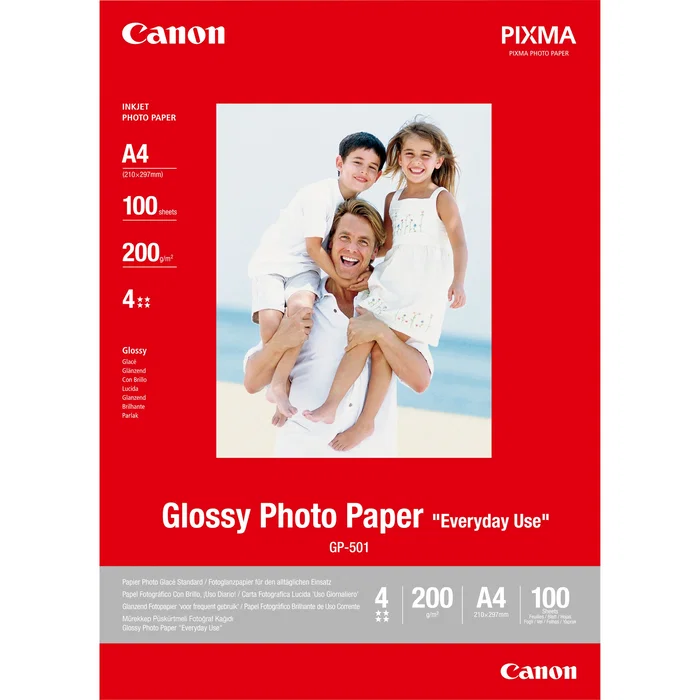 Canon Papel Fotográfico Brillante A4 200 g/m² 100 Hojas