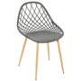Home Deco Factory Silla Exterior Gris Málaga 57x51,2xh.80,2 cm