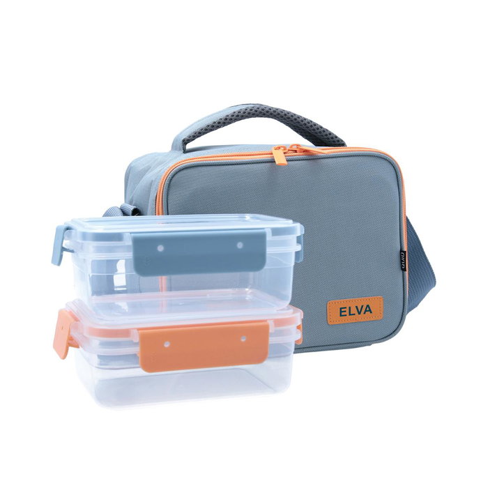 Quid Bolsa Térmica ELVA Naranja con 2 Recipientes Quid Bolsa Térmica ELVA Naranja con 2 Recipientes