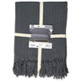 Home Deco Factory Manta Gofrada 100% Algodón Gris Oscuro para Sofá 170x250 cm
