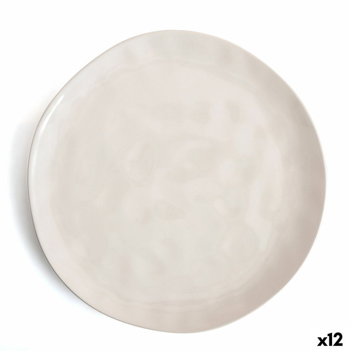 Bidasoa Plato Llano Cerámico Cosmos 26 cm (12 Unidades) Blanco