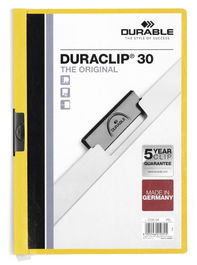 Dosier Clip Duraclip Pvc A4 2200 Pinza Metal 30H Amarillo (Set de 25)
