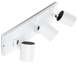 Aplique de Pared "Lumiastra" Blanco Orientable Aluminio 3xGU10 Sin Bombilla
