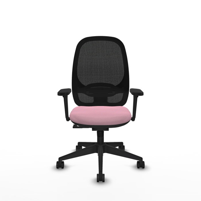 PIQUERAS Y CRESPO Silla de oficina Cilanco Rosa con malla Negra
