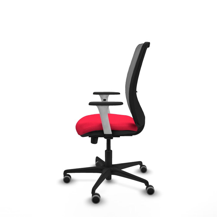PIQUERAS Y CRESPO Silla de oficina Zulema Rojo/Gris con mecanismo Sincro/Traslack
