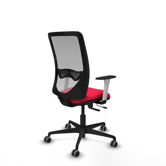 PIQUERAS Y CRESPO Silla de oficina Zulema Rojo/Gris con mecanismo Sincro/Traslack